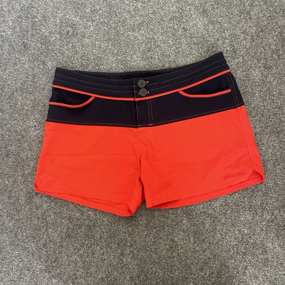 Patagonia Women's Red and Navy Board Shorts